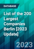 List of the 200 Largest Companies Berlin [2023 Update]- Product Image